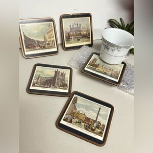 Vintage Pimpernel Historic Buildings Cork Back Coasters